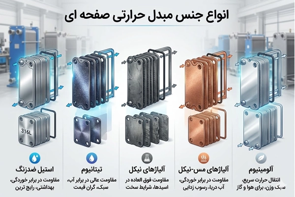حنس مبدل حرارتی صفحه ای