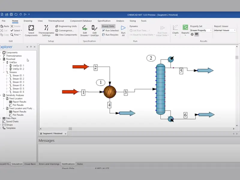 نرم افزار CHEMCAD، برای مدلسازی اکسچنجرها