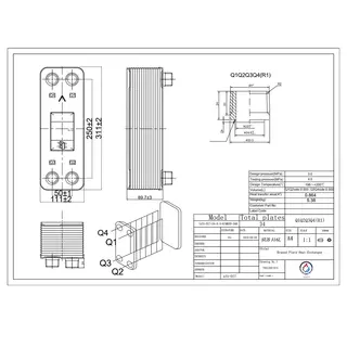 مبدل حرارتی بریزینگ مدل ATS-027-34