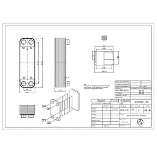 مبدل حرارتی بریزینگ مدل 	ATS-110-100