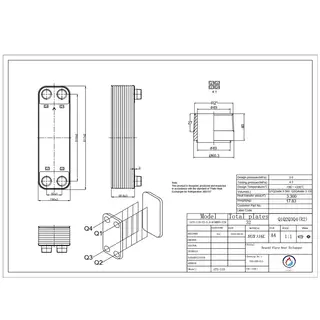 مبدل حرارتی بریزینگ مدل 	ATS-110-32