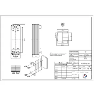مبدل حرارتی بریزینگ مدل 	ATS-110-50