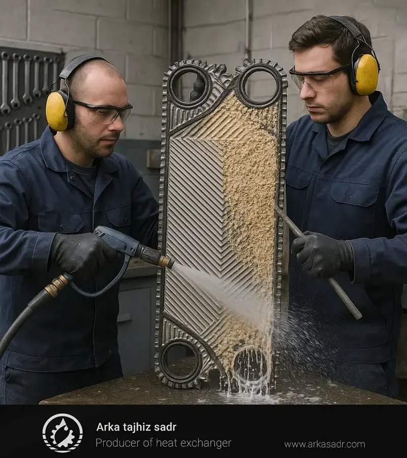 اسیدشویی در مبدل حرارتی صفحه ای توسط آرکاصدر