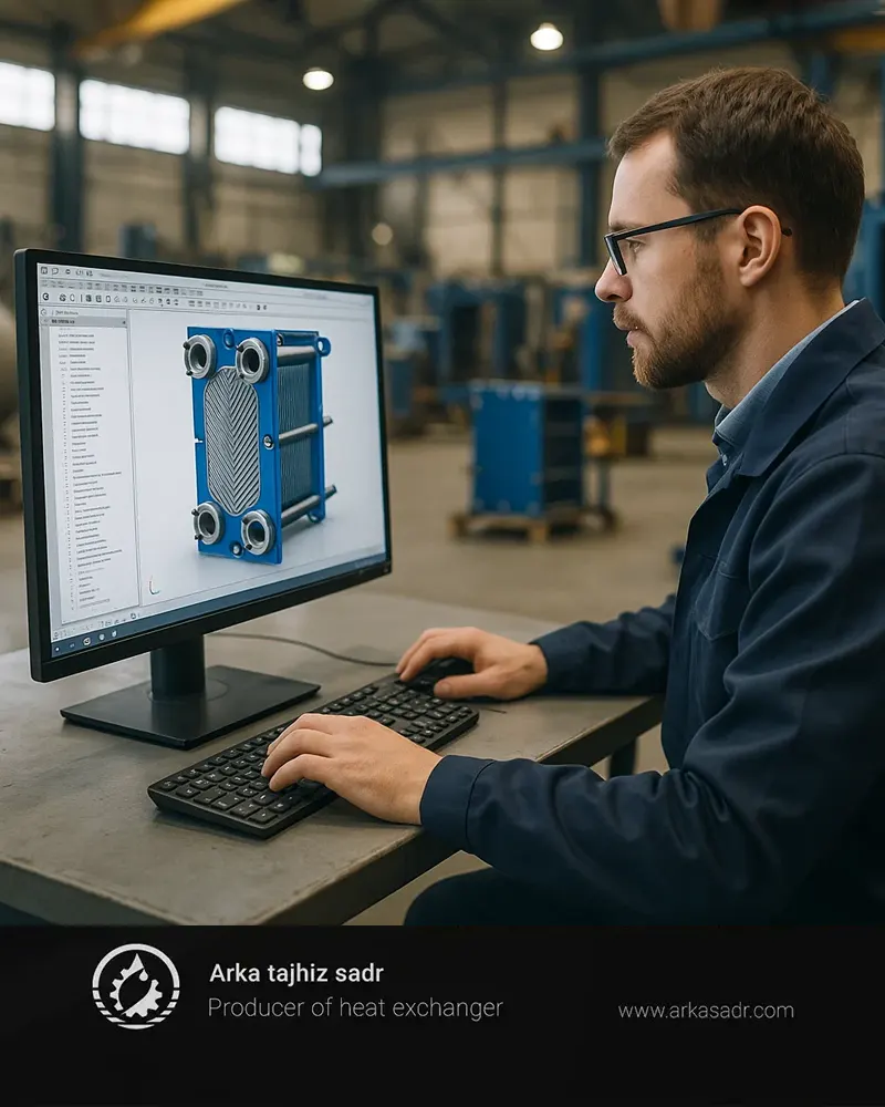 طراحی سه بعدی مبدل حرارتی مدل صفحه ای